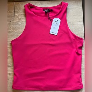 Express Body Contour Crop Tank - Hot Pink - Medium